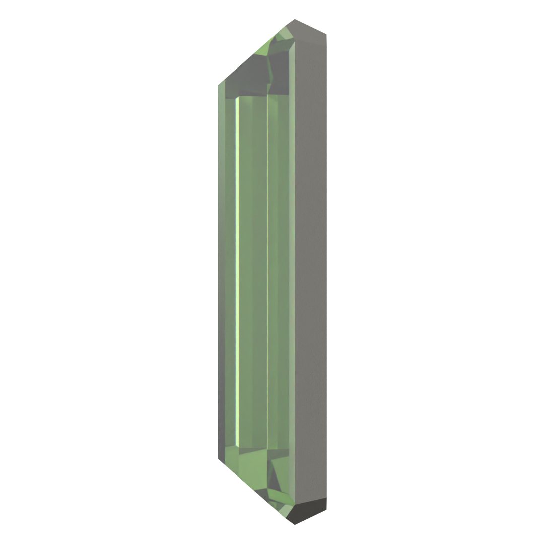 Swarovski Hotfix Flat Back Crystals Baguette (2510) Recreated Peridot - Bluestreak Crystals