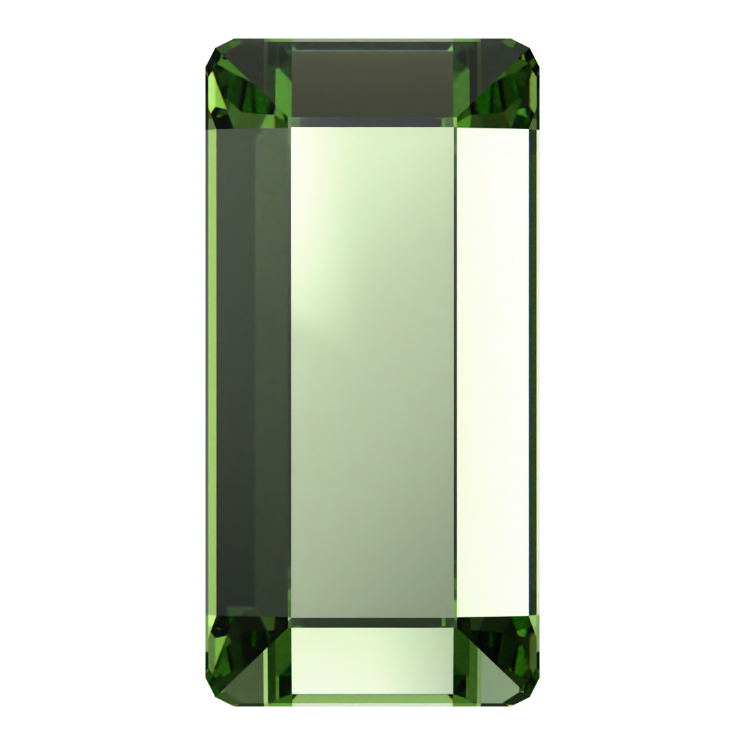 Swarovski Hotfix Flat Back Crystals Baguette (2510) Recreated Peridot - Bluestreak Crystals