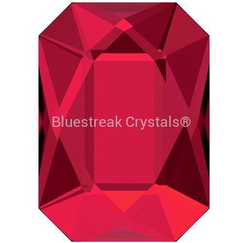 Swarovski Hotfix Flat Back Crystals Emerald Cut (2602) Scarlet-Swarovski Hotfix Flatback Crystals-8x5.5mm - Pack of 10-Bluestreak Crystals