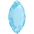 Swarovski Hotfix Flat Back Crystals Navette (2200) Aquamarine-Swarovski Hotfix Flatback Crystals-4x2mm - Pack of 12-Bluestreak Crystals