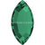 Swarovski Hotfix Flat Back Crystals Navette (2200) Emerald-Swarovski Hotfix Flatback Crystals-4x2mm - Pack of 12-Bluestreak Crystals