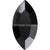 Swarovski Hotfix Flat Back Crystals Navette (2200) Jet-Swarovski Hotfix Flatback Crystals-4x2mm - Pack of 12-Bluestreak Crystals