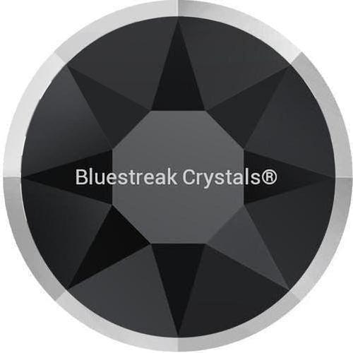 Swarovski Hotfix Flat Back Crystals Rimmed (2038/I, 2078/I) Jet & Crystal Light Chrome-Swarovski Hotfix Flatback Crystals-SS10 (2.8mm) - Pack of 50-Bluestreak Crystals