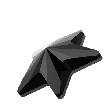 Swarovski Hotfix Flat Back Crystals Rivoli Star (2816) Jet - Bluestreak Crystals