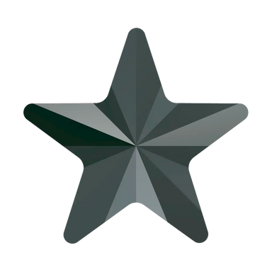 Swarovski Hotfix Flat Back Crystals Rivoli Star (2816) Jet Hematite - Bluestreak Crystals
