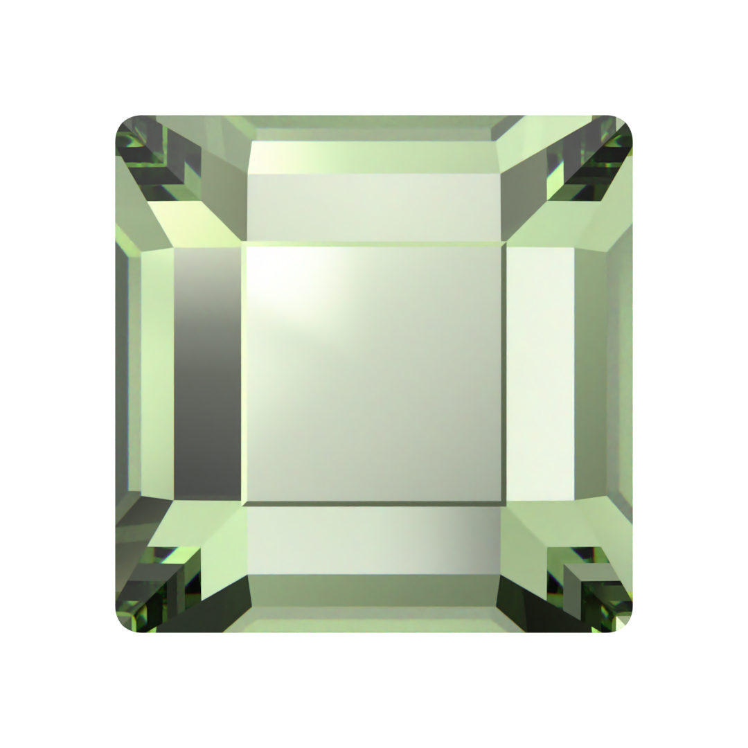 Swarovski Hotfix Flat Back Crystals Square (2400) Recreated Peridot - Bluestreak Crystals