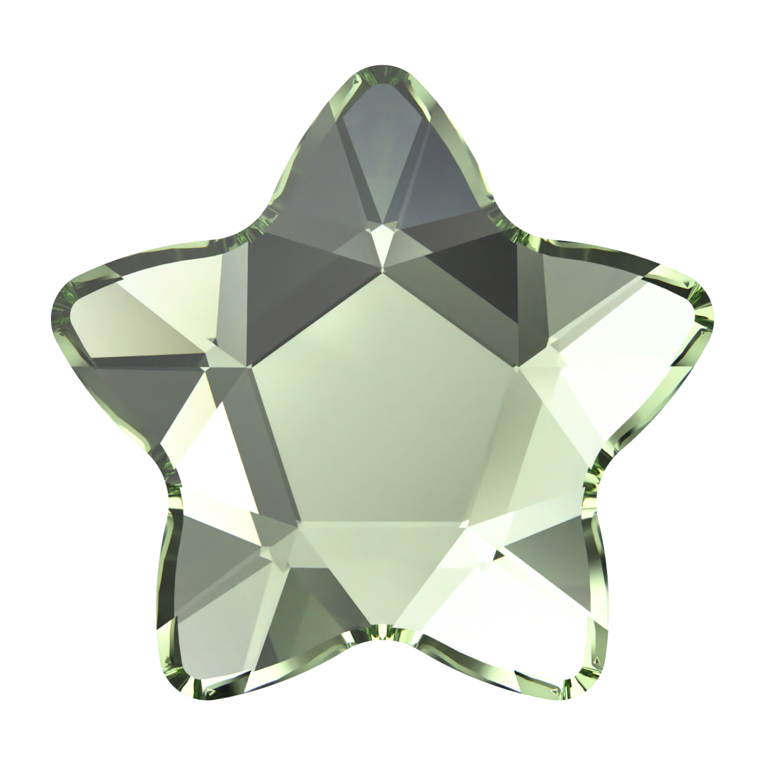 Swarovski Hotfix Flat Back Crystals Star Flower (2754) Recreated Peridot - Bluestreak Crystals