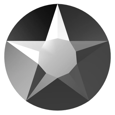 Swarovski Hotfix Flat Back Crystals Xirius Star Rose (2100) Crystal Light Chrome - Bluestreak Crystals