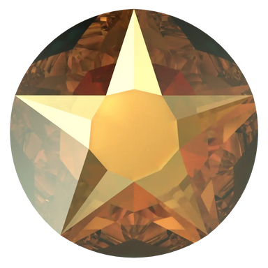 Swarovski Hotfix Flat Back Crystals Xirius Star Rose (2100) Crystal Metallic Sunshine - Bluestreak Crystals
