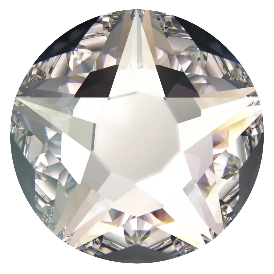 Swarovski Hotfix Flat Back Crystals Xirius Star Rose (2100) Crystal Moonlight - Bluestreak Crystals