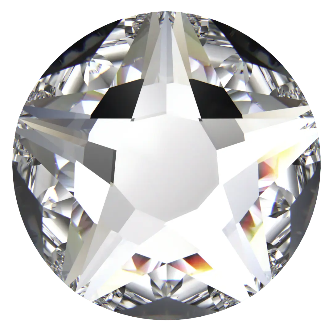 Swarovski Hotfix Flat Back Crystals Xirius Star Rose (2100) Crystal - Bluestreak Crystals