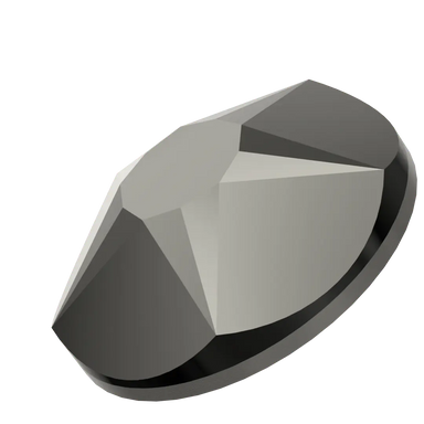 Swarovski Hotfix Flat Back Crystals Xirius Star Rose (2100) Jet Hematite - Bluestreak Crystals