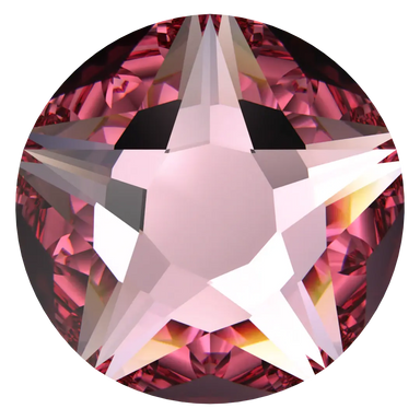 Swarovski Hotfix Flat Back Crystals Xirius Star Rose (2100) Light Rose - Bluestreak Crystals