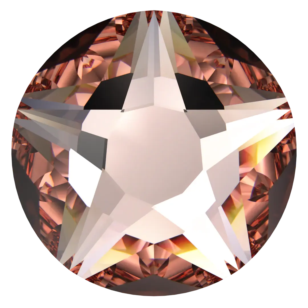 Swarovski Hotfix Flat Back Crystals Xirius Star Rose (2100) Silk - Bluestreak Crystals