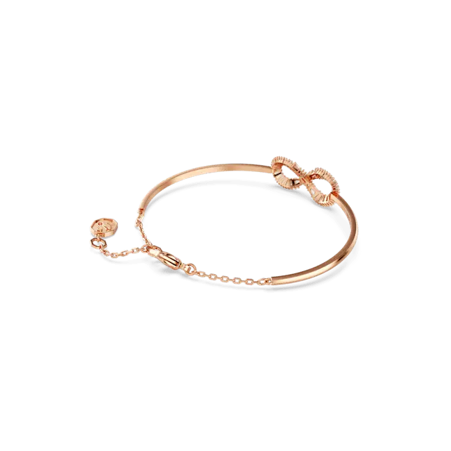 Swarovski Hyperbola Bangle Infinity White Rose Gold-Tone Plated - Bluestreak Crystals