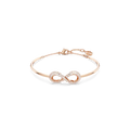 Swarovski Hyperbola Bangle Infinity White Rose Gold-Tone Plated - Bluestreak Crystals