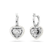 Swarovski Hyperbola Drop Earrings Heart White Rhodium Plated - Bluestreak Crystals