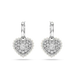 Swarovski Hyperbola Drop Earrings Heart White Rhodium Plated - Bluestreak Crystals