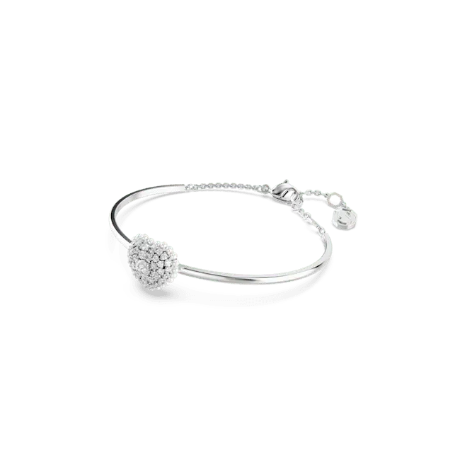 Swarovski Idyllia Bangle Heart White Rhodium Plated - Bluestreak Crystals