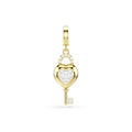 Swarovski Idyllia Charm Mixed Cuts Heart With Key White Gold-Tone Plated - Bluestreak Crystals