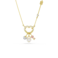 Swarovski Idyllia Pendant Mixed Cuts Heart Key Pink Gold-Tone Plated - Bluestreak Crystals
