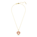Swarovski Idyllia Pendant Octagon Cut Crystal Pearls Heart Pink Gold-Tone Plated - Bluestreak Crystals