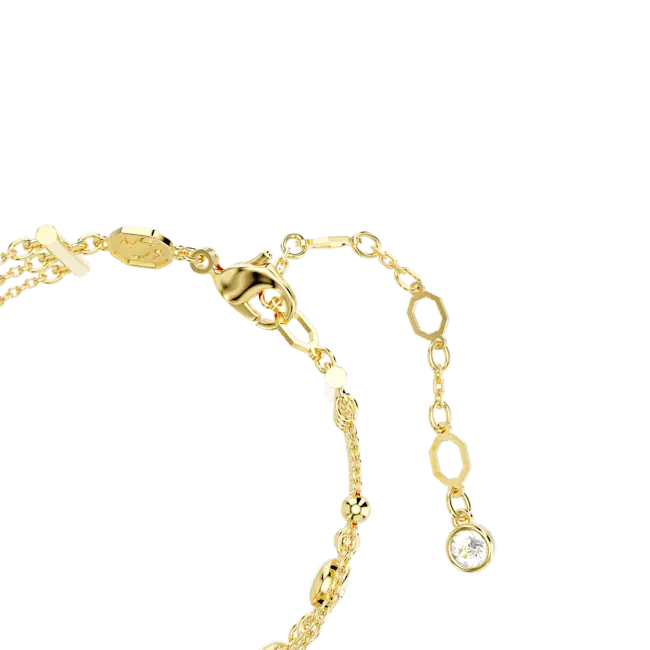 Swarovski Imber Wide Bracelet Round Cut Gold-Tone Plated - Bluestreak Crystals