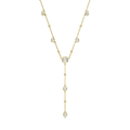 Swarovski Imber Y Necklace Round Cut Scatter White Gold-Tone Plated - Bluestreak Crystals