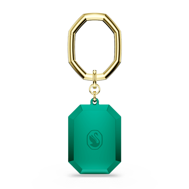 Swarovski Key Ring Octagon Cut Green - Bluestreak Crystals