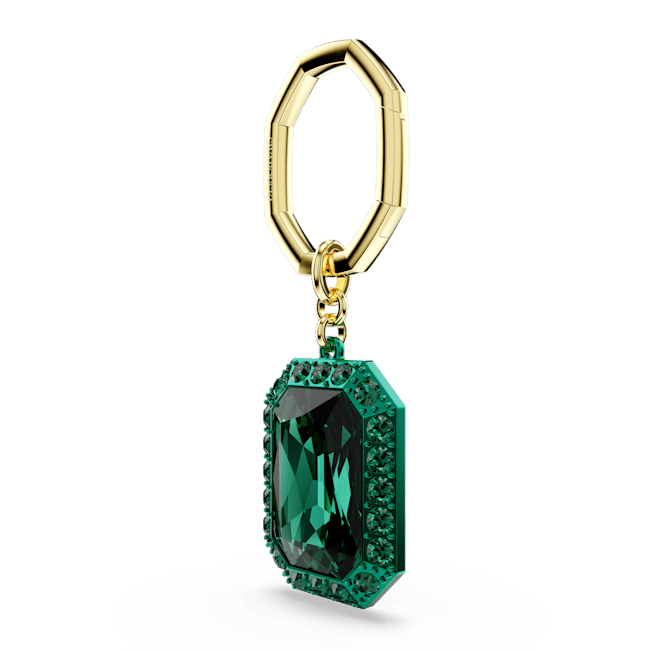 Swarovski Key Ring Octagon Cut Green - Bluestreak Crystals