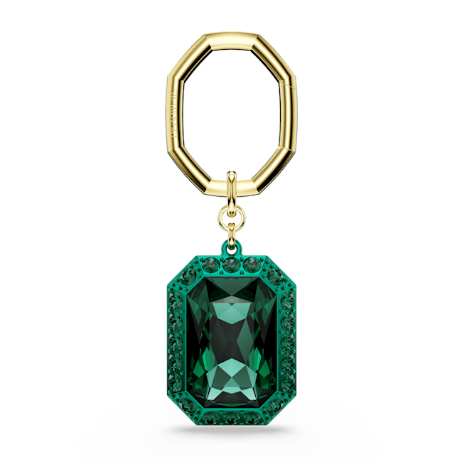 Swarovski Key Ring Octagon Cut Green - Bluestreak Crystals