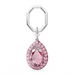 Swarovski Key Ring Pear Cut Pink - Bluestreak Crystals