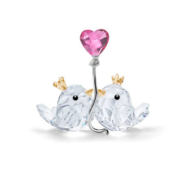 Swarovski Love Birds Pink Heart - Bluestreak Crystals
