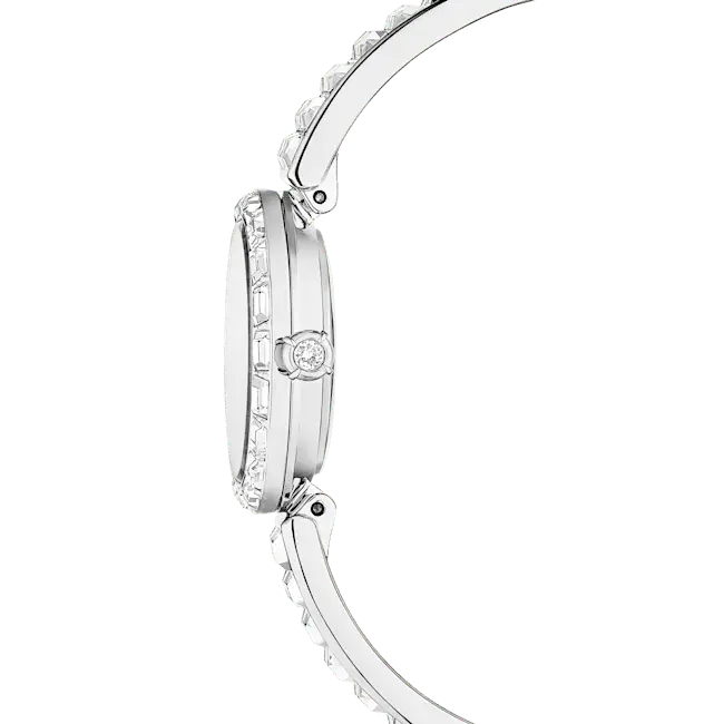 Swarovski Matrix Bangle Watch Swiss Made Crystal Bracelet Silver