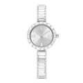 Swarovski Matrix Bangle Watch Swiss Made Crystal Bracelet Silver Tone - Bluestreak Crystals