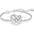 Swarovski Matrix Bracelet Heart White Rhodium Plated-Swarovski Jewellery-Bluestreak Crystals