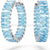 Swarovski Matrix Hoop Earrings Baguette Cut Blue Rhodium Plated-Swarovski Jewellery-Bluestreak Crystals