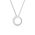 Swarovski Matrix Pendant Crystal Pearl Round Cut White Rhodium Plated - Bluestreak Crystals