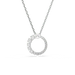 Swarovski Matrix Pendant Crystal Pearl Round Cut White Rhodium Plated - Bluestreak Crystals
