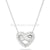 Swarovski Matrix Pendant Mixed Cuts Heart White Rhodium Plated-Swarovski Jewellery-Bluestreak Crystals