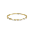 Swarovski Matrix Tennis Bracelet Round Cut White Gold-Tone Plated - Bluestreak Crystals