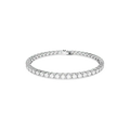 Swarovski Matrix Tennis Bracelet Round Cut White Rhodium Plated - Bluestreak Crystals