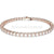 Swarovski Matrix Tennis Bracelet Round Cut White Rose Gold-Tone Plated-Swarovski Jewellery-Small-Bluestreak Crystals