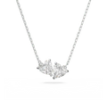 Swarovski Mesmera Necklace Heart White Rhodium Plated - Bluestreak Crystals