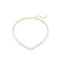 Swarovski Mesmera Necklace Mixed Cuts White Gold-Tone Plated - Bluestreak Crystals