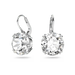 Swarovski Millenia Drop Earrings Round Cut White Rhodium Plated - Bluestreak Crystals