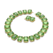 Swarovski Millenia Necklace Oversized Octagon Cut Green Gold-Tone Plated - Bluestreak Crystals