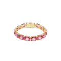 Swarovski Millenia Tennis Bracelet Octagon Cut Pink Gold-Tone Plated - Bluestreak Crystals