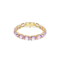 Swarovski Millenia Tennis Bracelet Octagon Cut Purple Gold-Tone Plated - Bluestreak Crystals