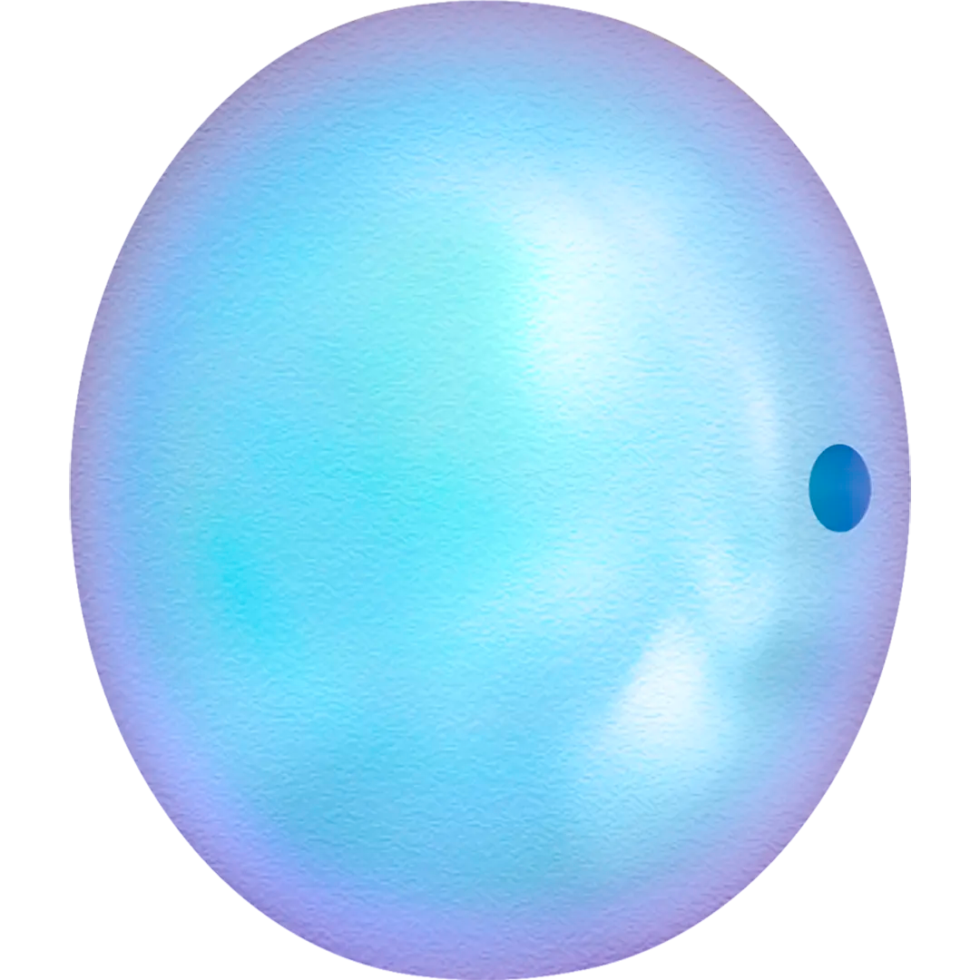 Swarovski Pearls Coin (5860) Crystal Iridescent Light Blue - Bluestreak Crystals